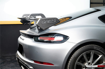 DarwinPRO 2012-2025 Porsche 718 981 Cayman Boxster GT4RS Style Autoclave Carbon Fiber Spoiler Wing