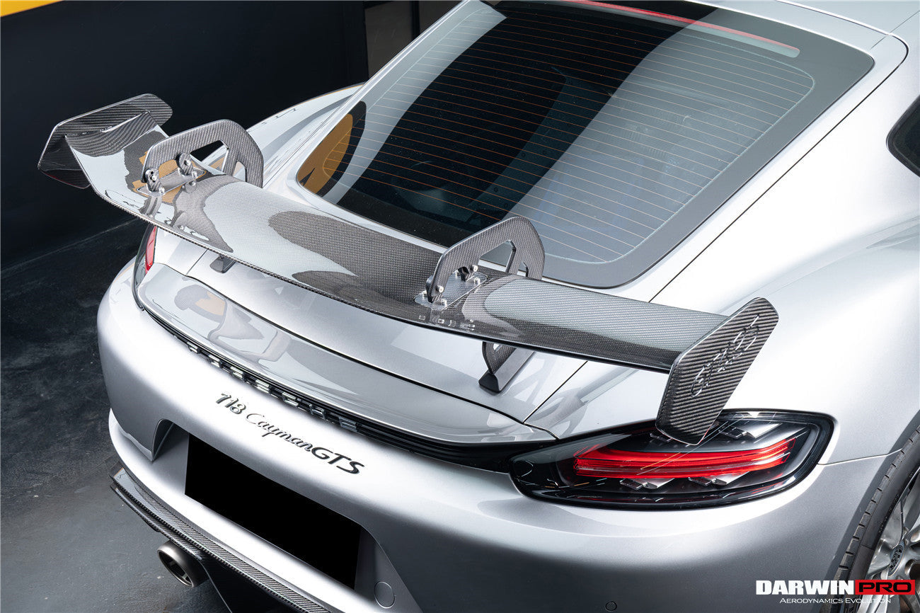 DarwinPRO 2012-2025 Porsche 718 981 Cayman Boxster GT4RS Style Autoclave Carbon Fiber Spoiler Wing