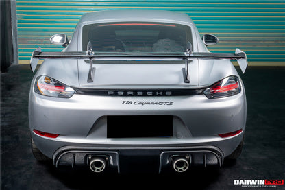 DarwinPRO 2012-2025 Porsche 718 981 Cayman Boxster GT4RS Style Autoclave Carbon Fiber Spoiler Wing