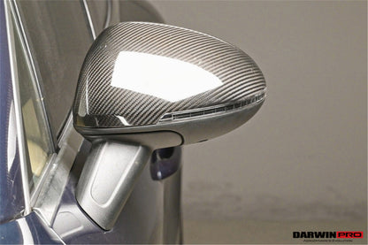 DarwinPRO 2014-2024 Porsche Macan 95B Dry Carbon Fiber Mirror Housing Replacement | Fits T, S, GTS, Turbo, Turbo S, 4 Electric, Turbo (NO BSA Holes)