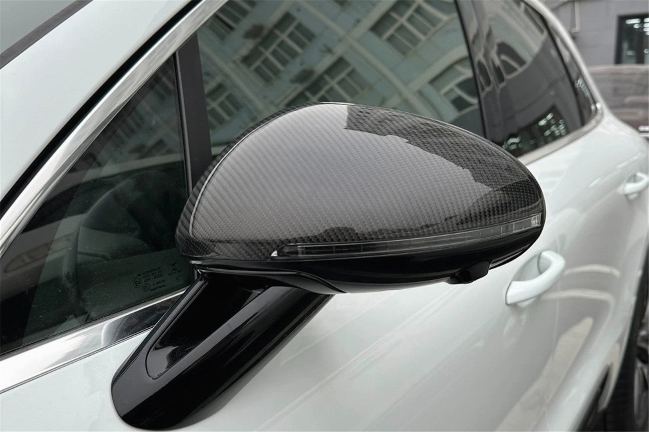 DarwinPRO 2014-2024 Porsche Macan 95B Autoclave Carbon Fiber Mirror Housing Replacement | Fits T, S, GTS, Turbo, Turbo S, Turbo LHD (With BSA Holes)