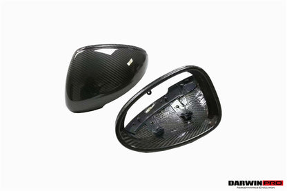 DarwinPRO 2014-2024 Porsche Macan 95B Dry Carbon Fiber Mirror Housing Replacement | Fits T, S, GTS, Turbo, Turbo S, 4 Electric, Turbo (NO BSA Holes)