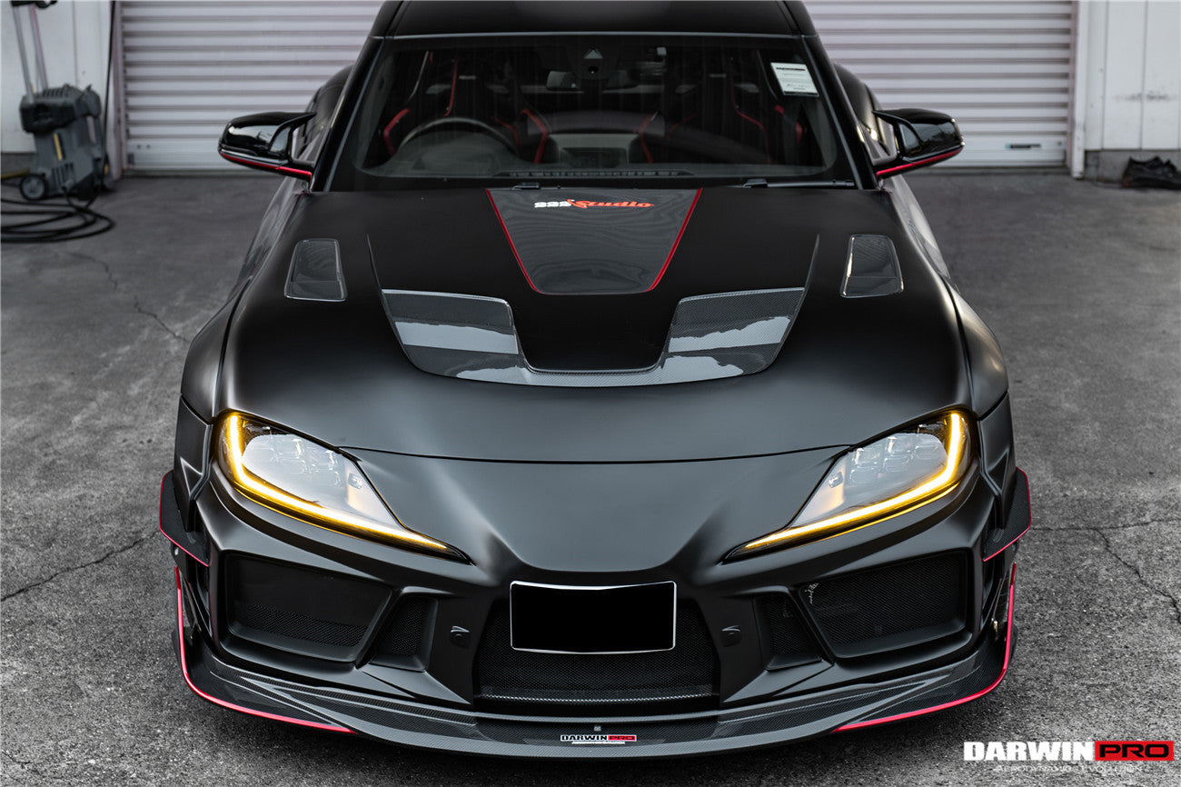 DarwinPRO 2019-UP Toyota GR Supra (J29 & DB) A90 A91 BKSSII Style Partial Carbon Fiber Front Bumper