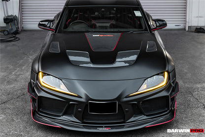 DarwinPRO 2019-UP Toyota GR Supra (J29 & DB) A90 A91 BKSSII Style Partial Carbon Fiber Front Bumper
