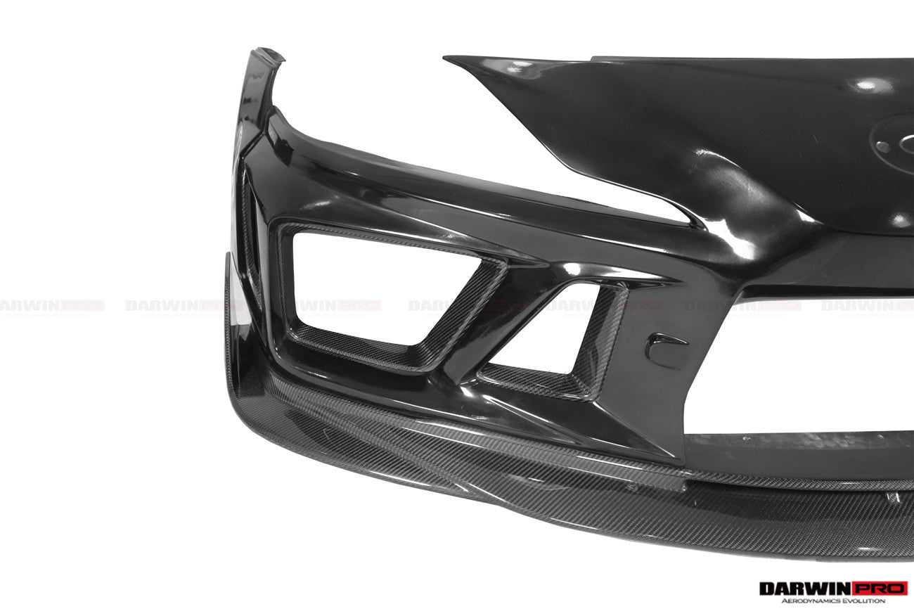 DarwinPRO 2019-UP Toyota GR Supra (J29 & DB) A90 A91 BKSSII Style Partial Carbon Fiber Front Bumper