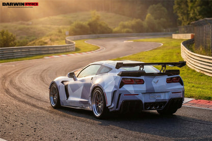 Guardabarros trasero ancho de poliéster reforzado con fibra DarwinPRO 2013-2017 Corvette C7 Z51 BKSS