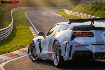 Guardabarros trasero ancho de poliéster reforzado con fibra DarwinPRO 2013-2017 Corvette C7 Z51 BKSS