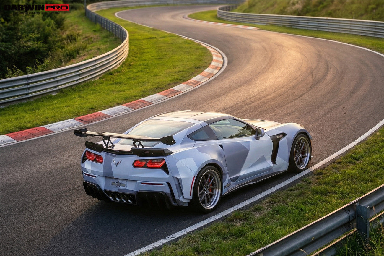 Guardabarros trasero ancho de poliéster reforzado con fibra DarwinPRO 2013-2017 Corvette C7 Z51 BKSS
