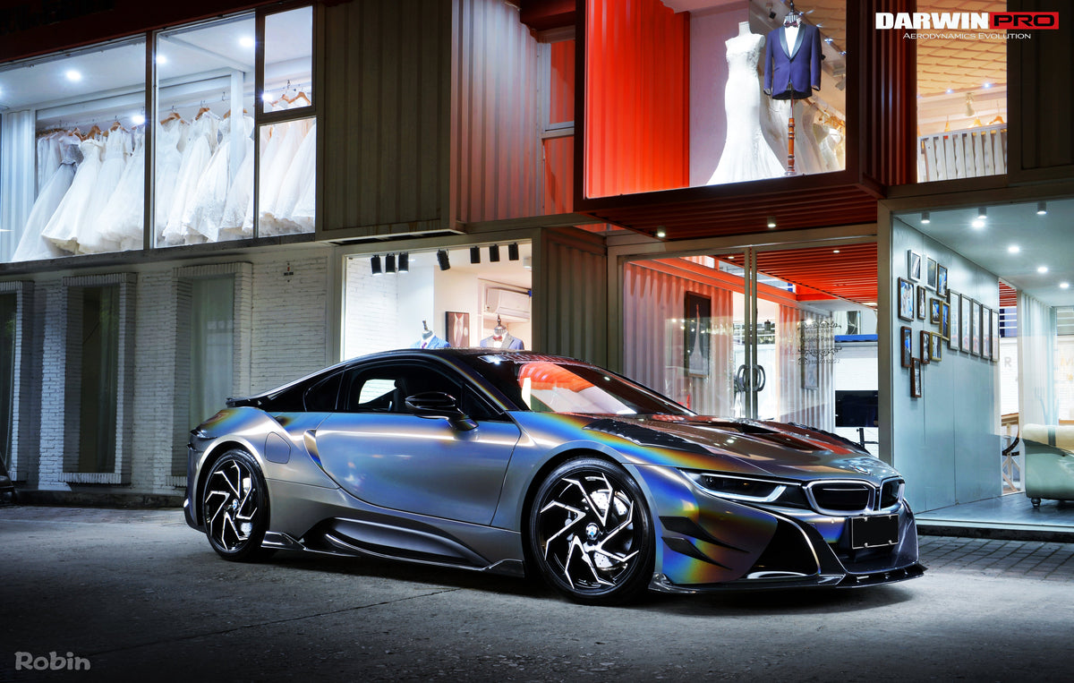 2014-2020 BMW i8 BZK Carbon Fiber Front Lip Splitter (CF8476EB-FL)