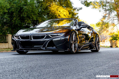 2014-2020 BMW i8 BZK Carbon Fiber Front Lip Splitter (CF8476EB-FL)
