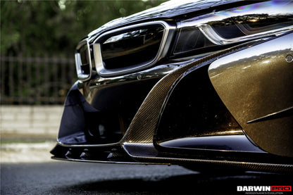 2014-2020 BMW i8 BZK Carbon Fiber Front Lip Splitter (CF8476EB-FL)