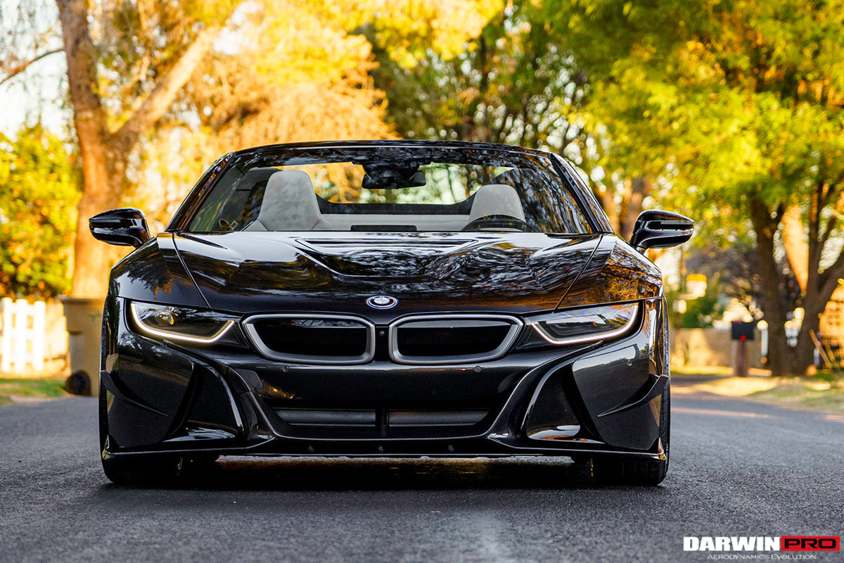 2014-2020 BMW i8 BZK Carbon Fiber Front Lip Splitter (CF8476EB-FL)
