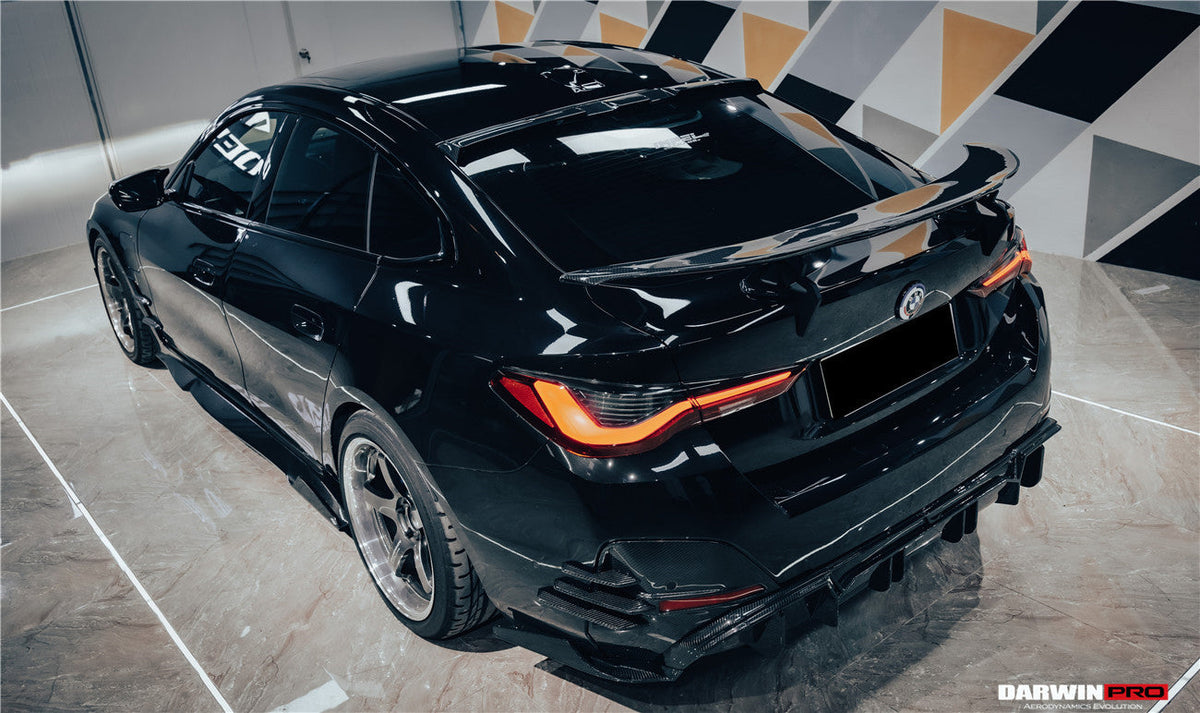 2021-2026 BMW i4 G26 Gran Coupe Autoclave Carbon Fiber Rear Diffuser DarwinPRO (AM Style) (DRYCFi4-MIWAM-RD)