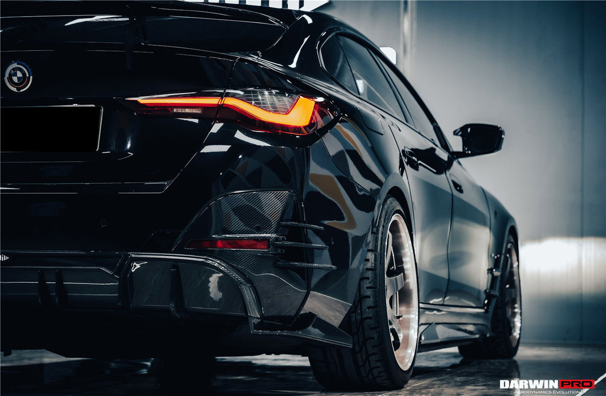 2021-2026 BMW i4 G26 Gran Coupe Autoclave Carbon Fiber Rear Diffuser DarwinPRO (AM Style) (DRYCFi4-MIWAM-RD)