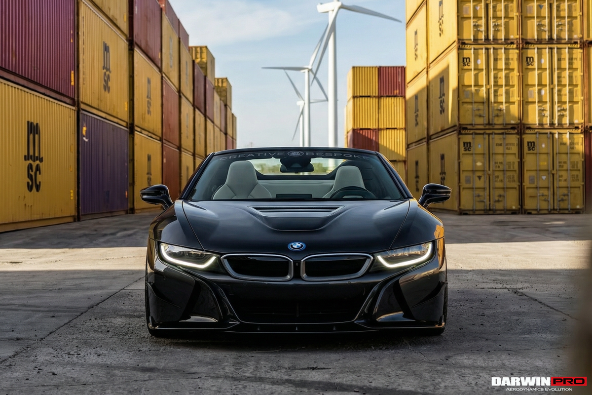 2014-2020 BMW i8 BZK Carbon Fiber Front Lip Splitter (CF8476EB-FL)