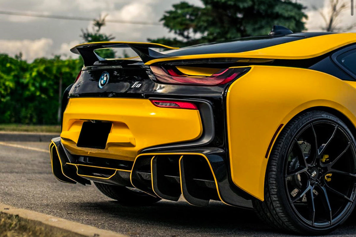2014-2020 BMW i8 BZK Carbon Fiber Trunk Spoiler (CF8476EB-TS)