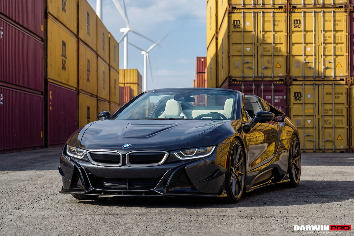 2014-2020 BMW i8 BZK Carbon Fiber Front Lip Splitter (CF8476EB-FL)