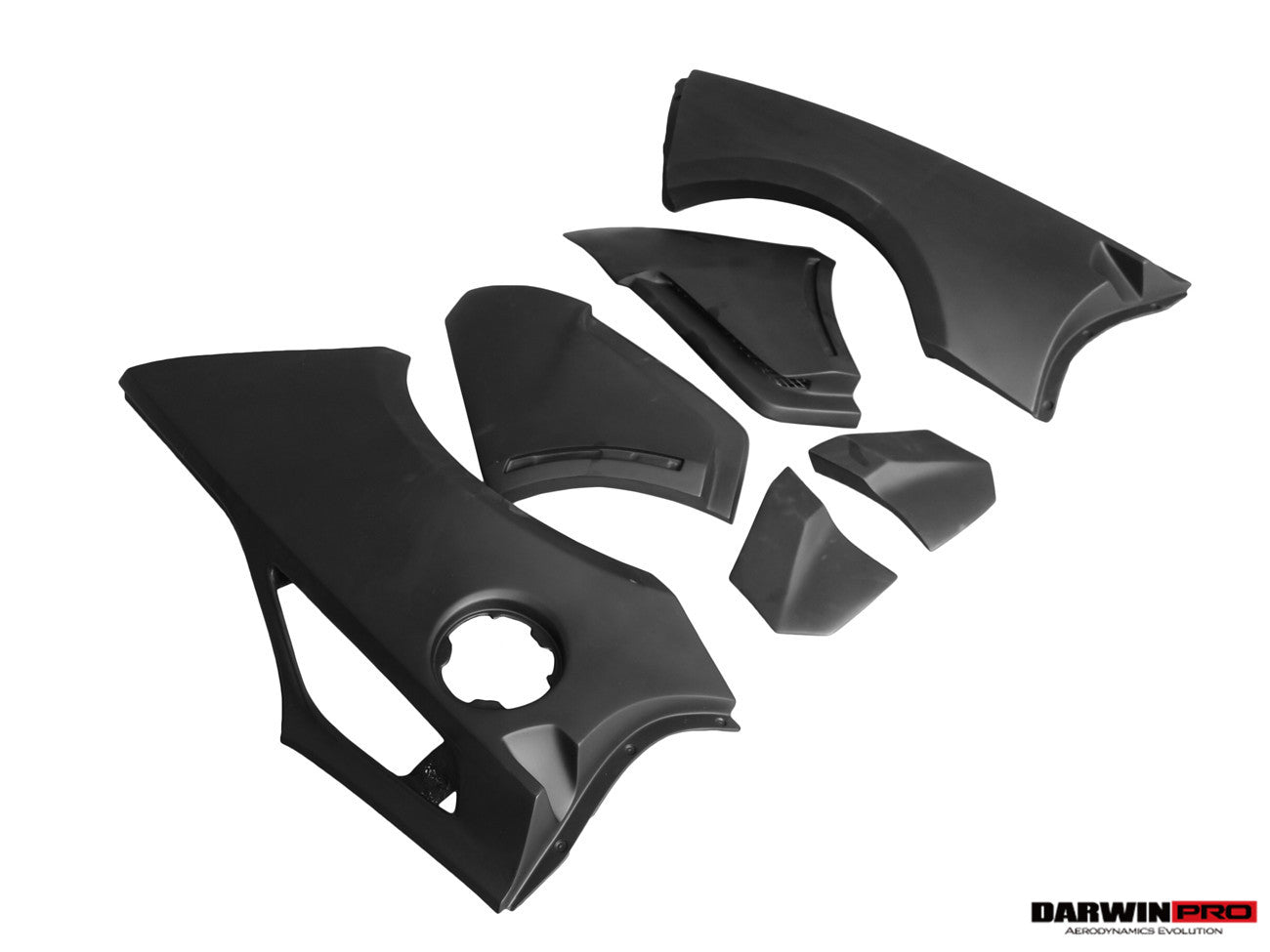 Guardabarros trasero ancho de poliéster reforzado con fibra DarwinPRO 2013-2017 Corvette C7 Z51 BKSS