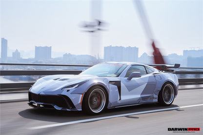 Guardabarros trasero ancho de poliéster reforzado con fibra DarwinPRO 2013-2017 Corvette C7 Z51 BKSS