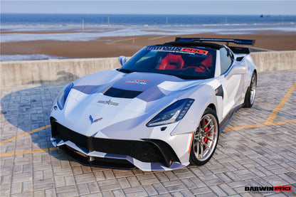 Parachoques delantero DarwinPRO 2013-2017 Corvette C7 Z51 estilo BKSS