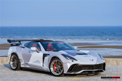Guardabarros trasero ancho de poliéster reforzado con fibra DarwinPRO 2013-2017 Corvette C7 Z51 BKSS