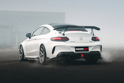 Parachoques trasero de fibra de carbono parcial DarwinPRO IMP Performance para Mercedes Benz Clase C Coupé 2015-2023