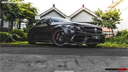 Faldones laterales DarwinPRO de fibra de carbono de alto rendimiento para Mercedes Benz C63 Clase C Coupé IMP (2015-2021)