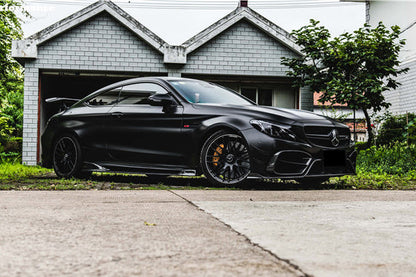 Faldones laterales DarwinPRO de fibra de carbono de alto rendimiento para Mercedes Benz C63 Clase C Coupé IMP (2015-2021)