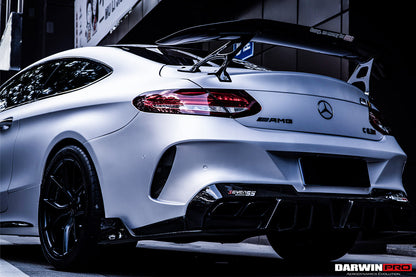 Parachoques trasero de fibra de carbono parcial DarwinPRO IMP Performance para Mercedes Benz Clase C Coupé 2015-2023