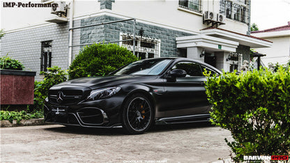 Faldones laterales DarwinPRO de fibra de carbono de alto rendimiento para Mercedes Benz C63 Clase C Coupé IMP (2015-2021)