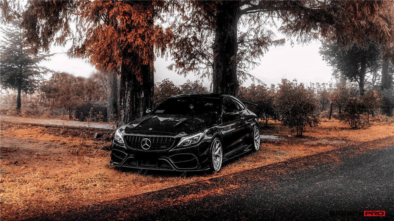 Faldones laterales DarwinPRO de fibra de carbono de alto rendimiento para Mercedes Benz C63 Clase C Coupé IMP (2015-2021)