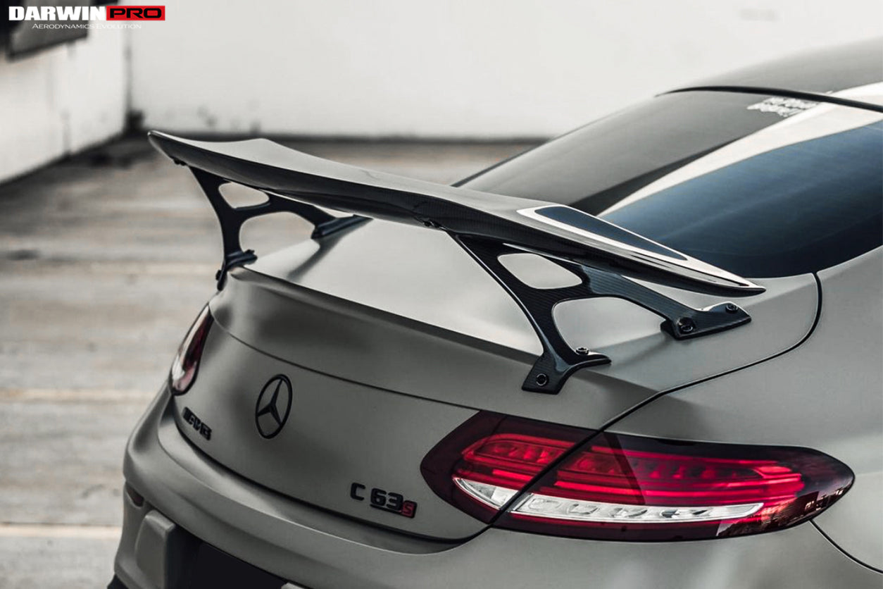 Alerón de maletero DarwinPRO de fibra de carbono de alto rendimiento para Mercedes Benz Clase C W205 Coupé IMP (2015-2021)