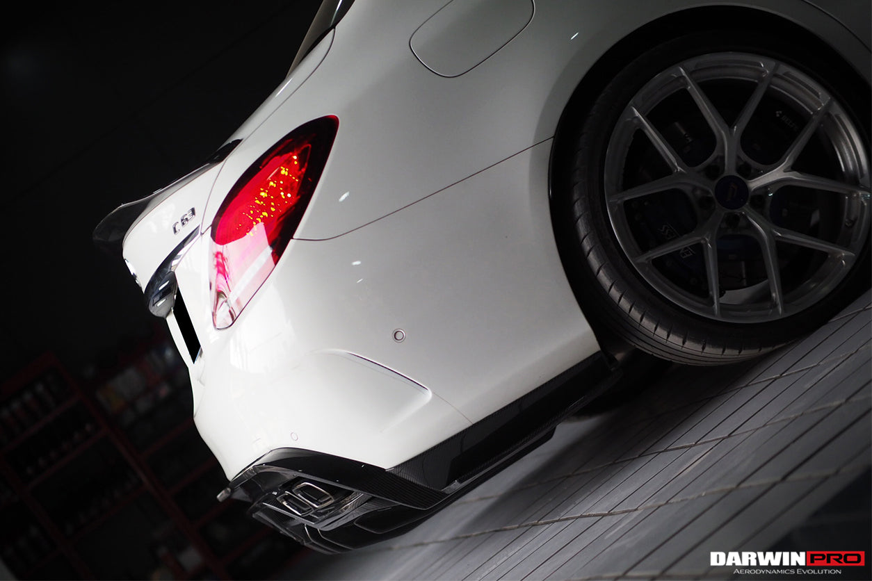 DarwinPRO 2015-2021 Mercedes Benz W205 C63 S AMG Sedan IMP Performance Carbon Fiber Rear Diffuser with Caps