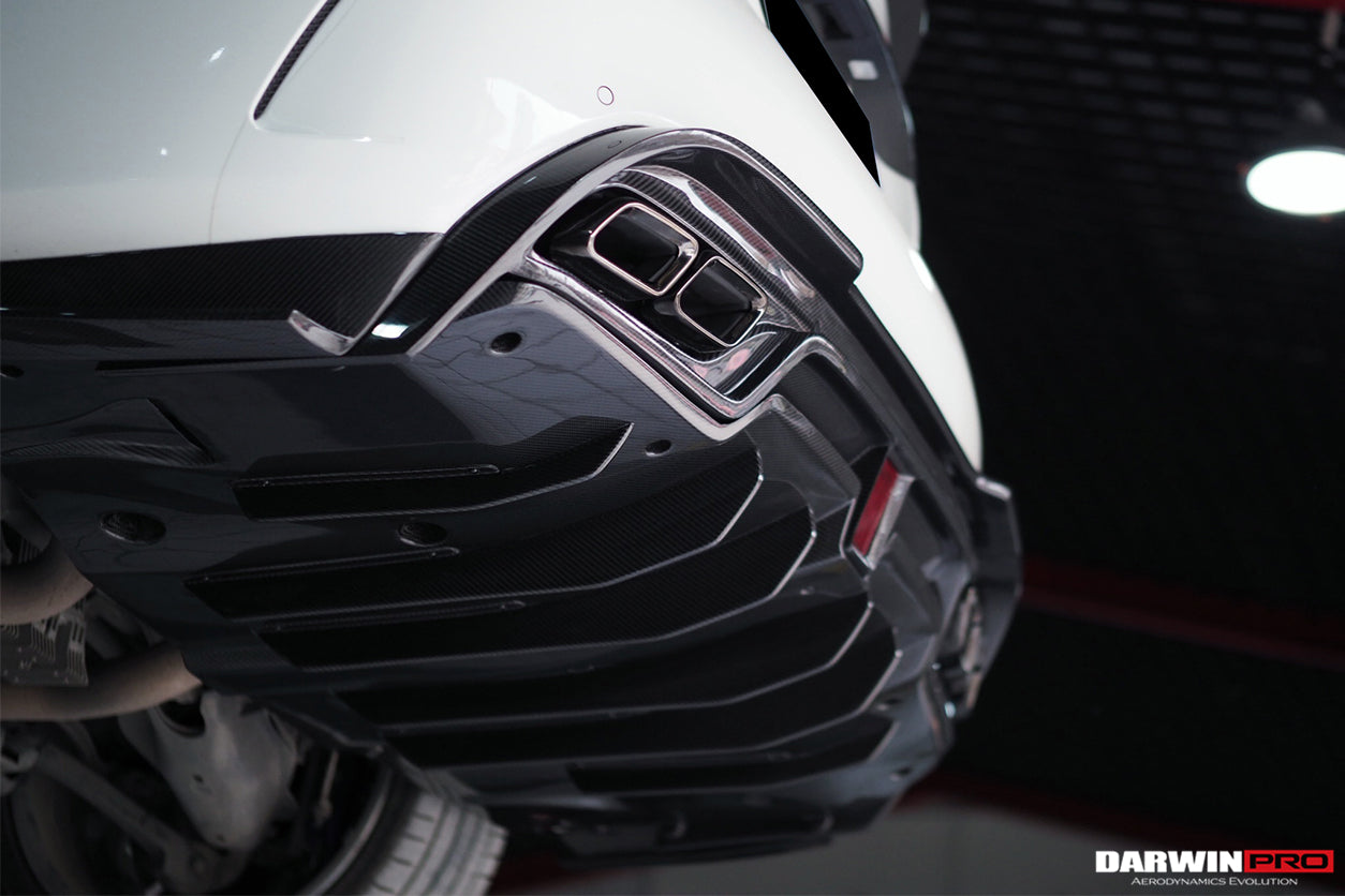 DarwinPRO 2015-2021 Mercedes Benz W205 C63 S AMG Sedan IMP Performance Carbon Fiber Rear Diffuser with Caps