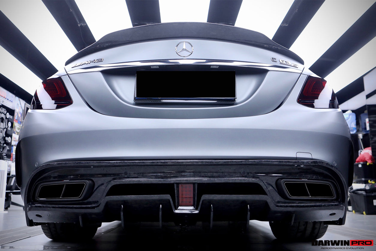 Difusor trasero de fibra de carbono DarwinPRO 2015-2021 Mercedes Benz W205 C63 S AMG Sedán IMP Performance