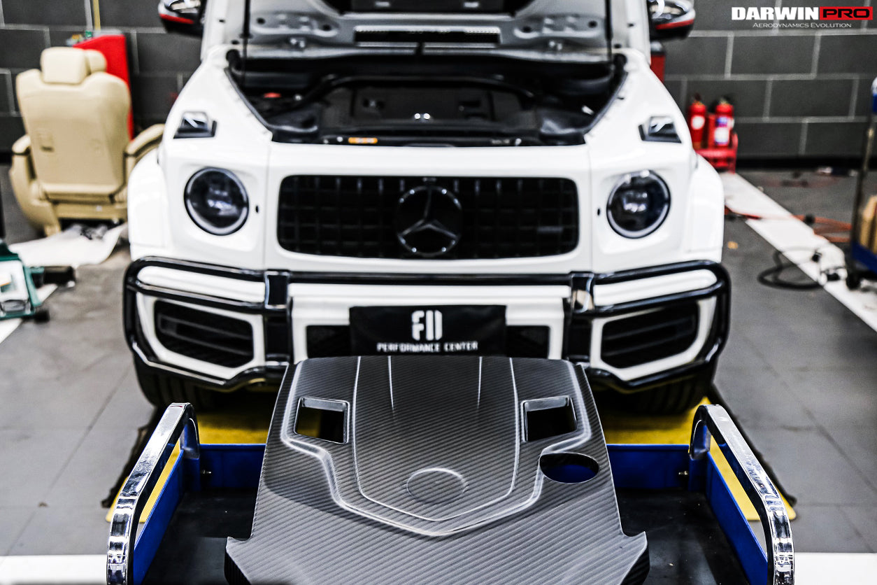 DarwinPRO 2019-2023 Mercedes Benz W464 G500 G550 G-Class G Wagon Dry Carbon Fiber Engine Cover
