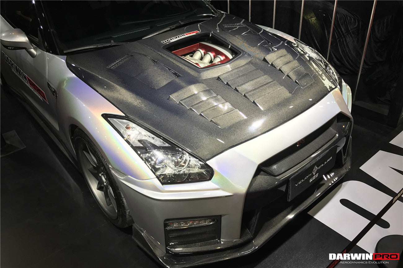 Capó de fibra de carbono DarwinPRO 2008-2016 Nissan GTR R35 CBA DBA IMP de alto rendimiento