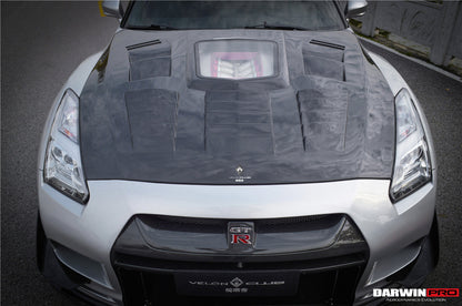 Capó de fibra de carbono DarwinPRO 2008-2016 Nissan GTR R35 CBA DBA IMP de alto rendimiento