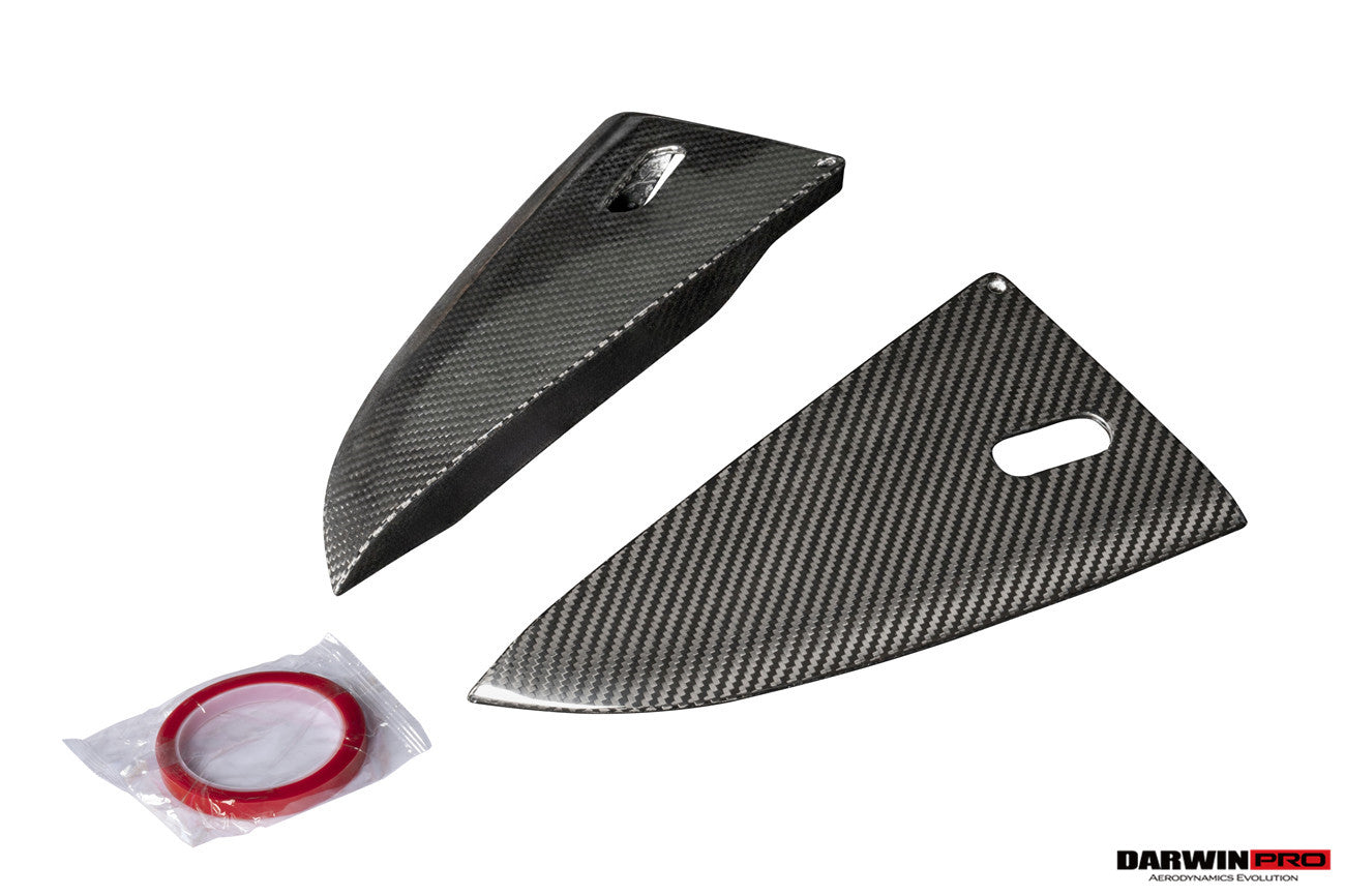 DarwinPRO 2016-2025 Porsche 718 Cayman Boxster GT4RS Style Autoclave Carbon Fiber Rear Diffuser Lip With Winglets And Exhaust Tips