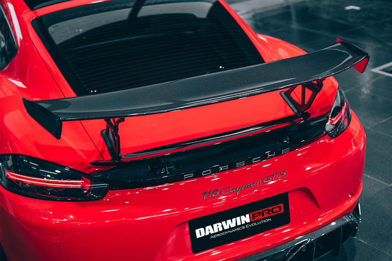DarwinPRO BKSS Style Carbon Fiber Trunk Spoiler | 2016-2025 Porsche 718 Cayman And Boxster
