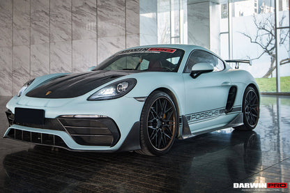 DarwinPRO 2021-2025 Porsche 718 Cayman And Boxster Stuttmate Part Carbon Fiber Front Bumper With ACC Hole