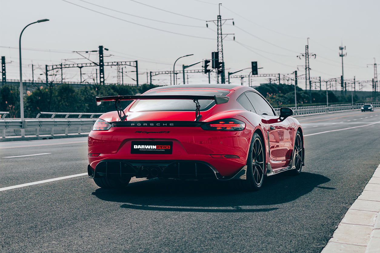 DarwinPRO BKSS Style Carbon Fiber Trunk Spoiler | 2016-2025 Porsche 718 Cayman And Boxster