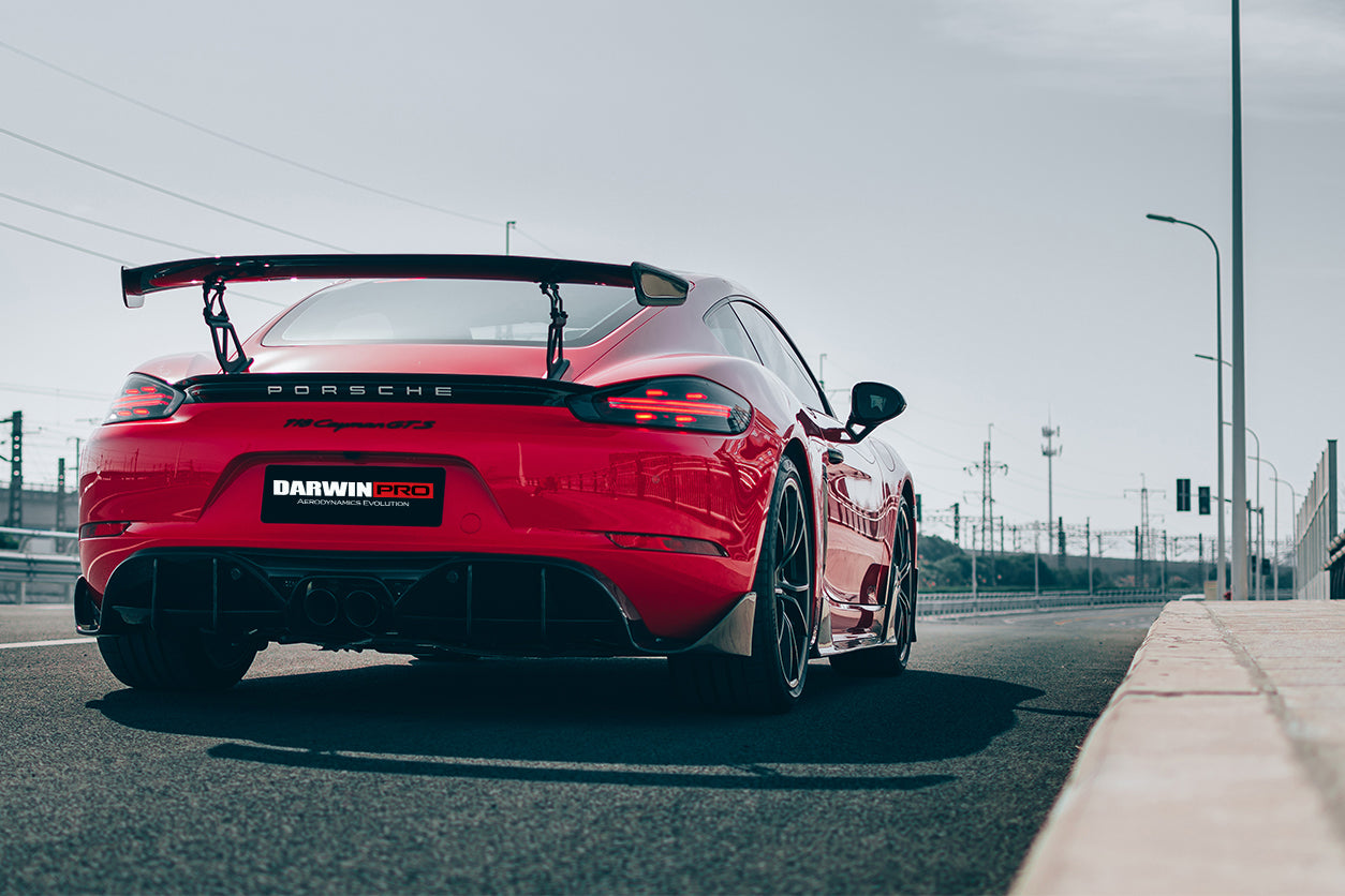 DarwinPRO BKSS Style Carbon Fiber Trunk Spoiler | 2016-2025 Porsche 718 Cayman And Boxster
