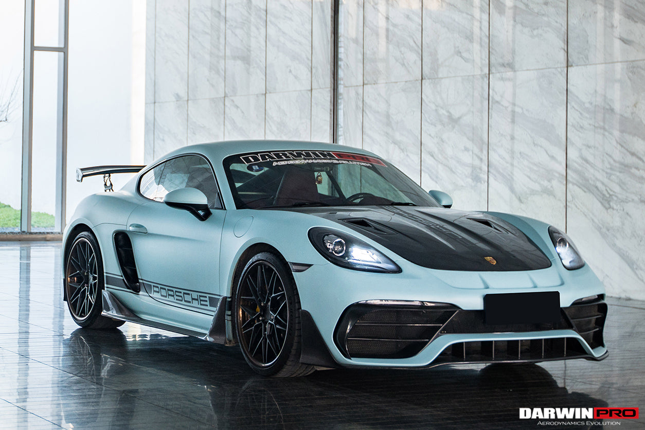 DarwinPRO 2021-2025 Porsche 718 Cayman And Boxster Stuttmate Part Carbon Fiber Front Bumper With ACC Hole