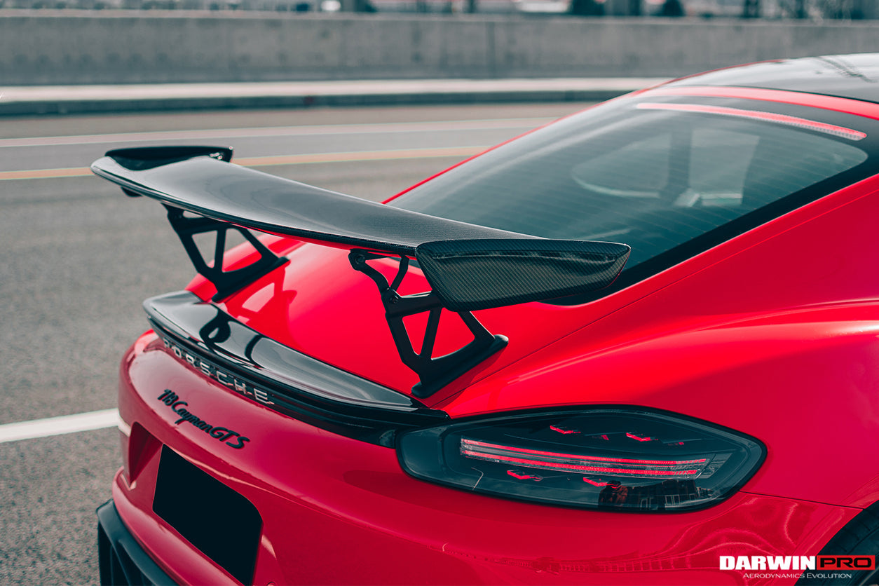 DarwinPRO BKSS Style Carbon Fiber Trunk Spoiler | 2016-2025 Porsche 718 Cayman And Boxster