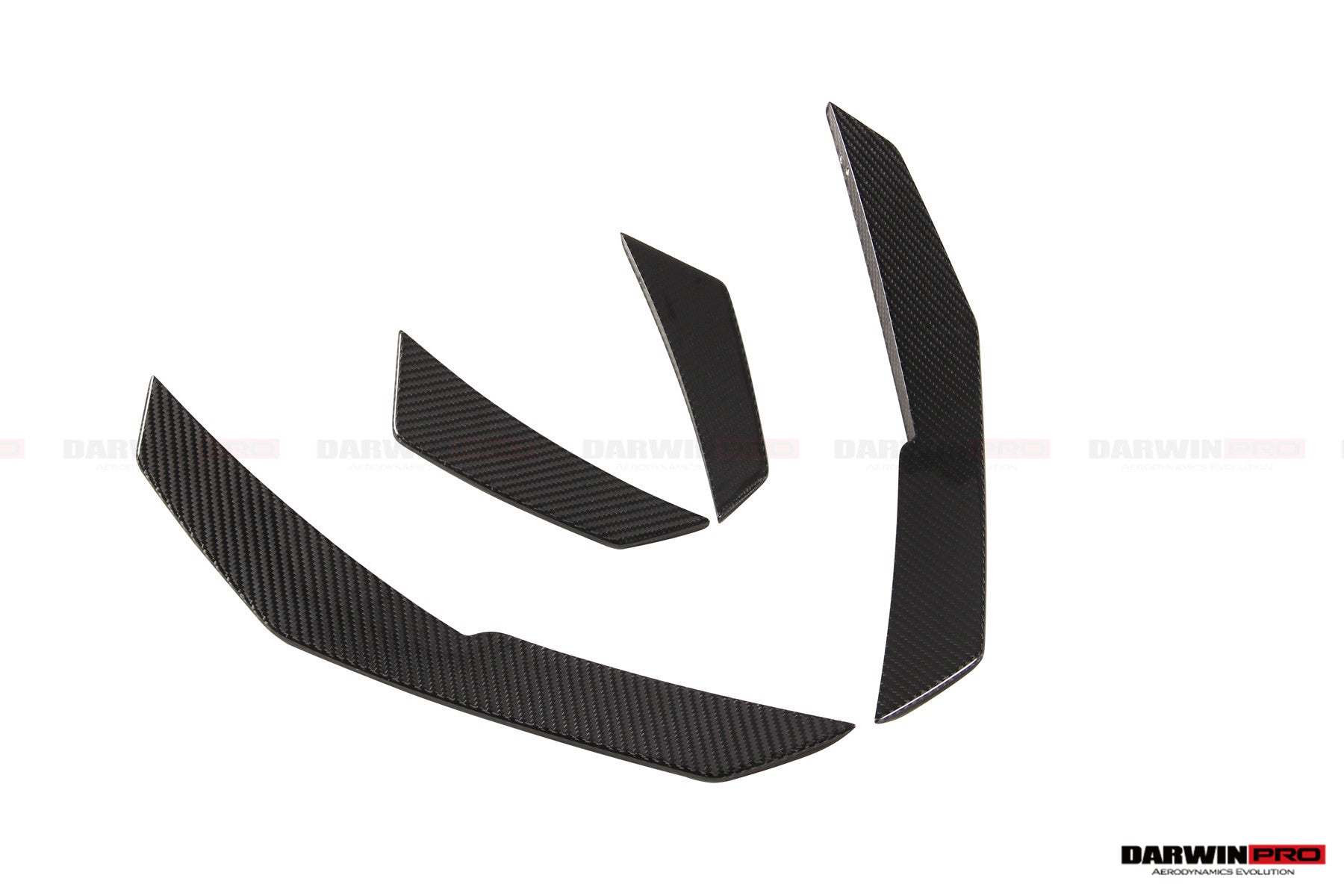 Canards delanteros de fibra de carbono seco DarwinPRO 2016-2018 para Audi R8 GEN2 Coupé y Spyder Performance Parts Style