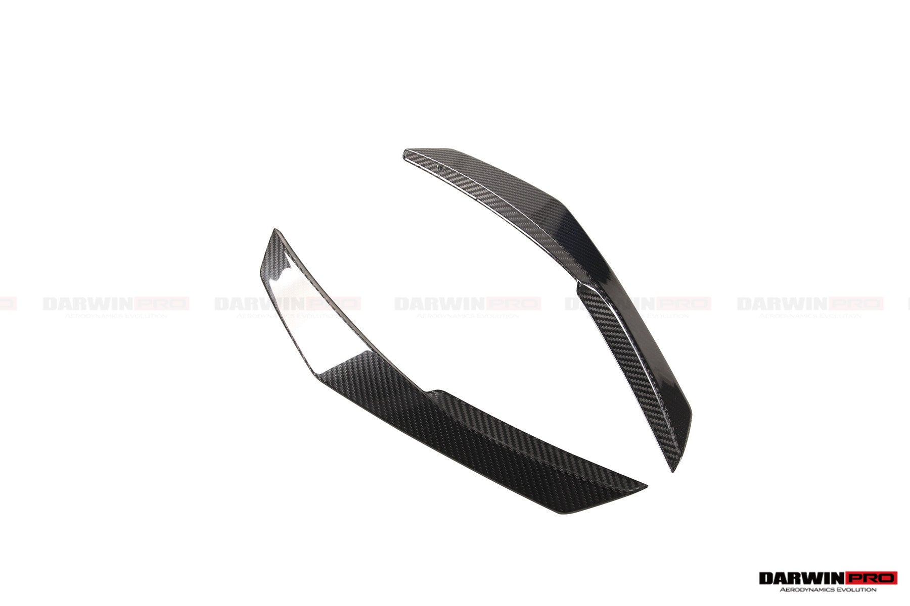 Canards delanteros de fibra de carbono seco DarwinPRO 2016-2018 para Audi R8 GEN2 Coupé y Spyder Performance Parts Style