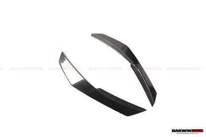 Canards delanteros de fibra de carbono seco DarwinPRO 2016-2018 para Audi R8 GEN2 Coupé y Spyder Performance Parts Style