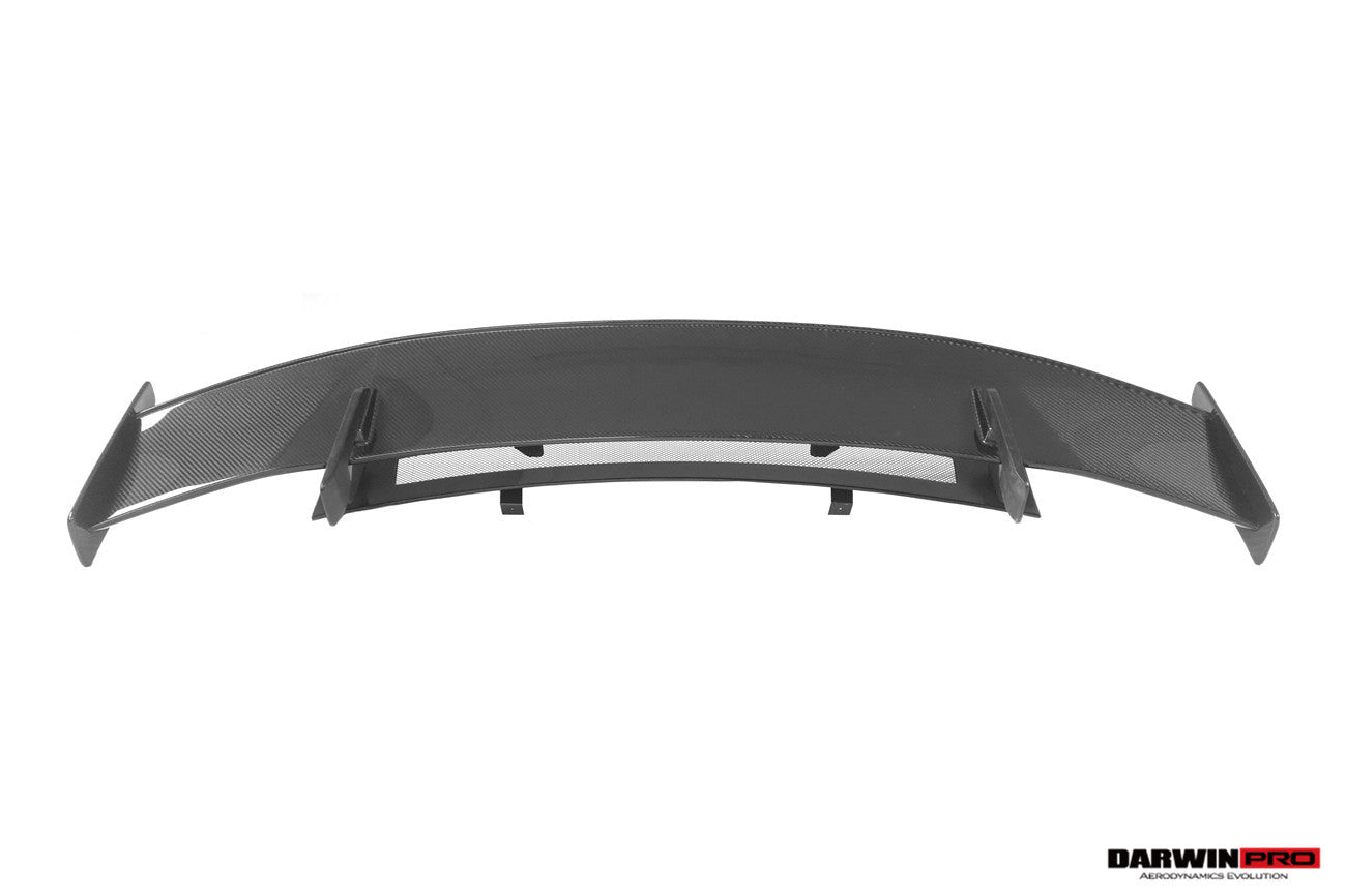 DarwinPRO 2016-2025 Audi R8 GEN2 Coupe Performance Parts Style Dry Carbon Fiber Trunk Wing with Base and Aluminum Legs