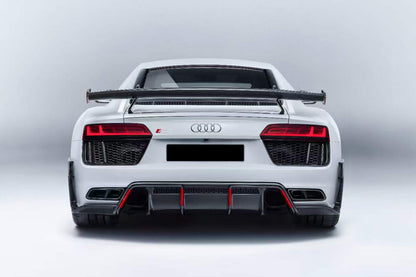 DarwinPRO 2016-2025 Audi R8 GEN2 Coupe Performance Parts Style Dry Carbon Fiber Trunk Wing with Base and Aluminum Legs